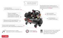 Компрессор 100 л, 4 кВт, 380 В, 10 ат, 600 л/м. 3 ц. INTERTOOL PT-0036
