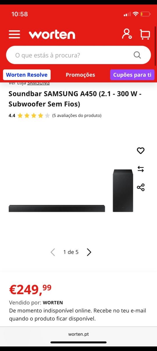 Coluna de som Samsung