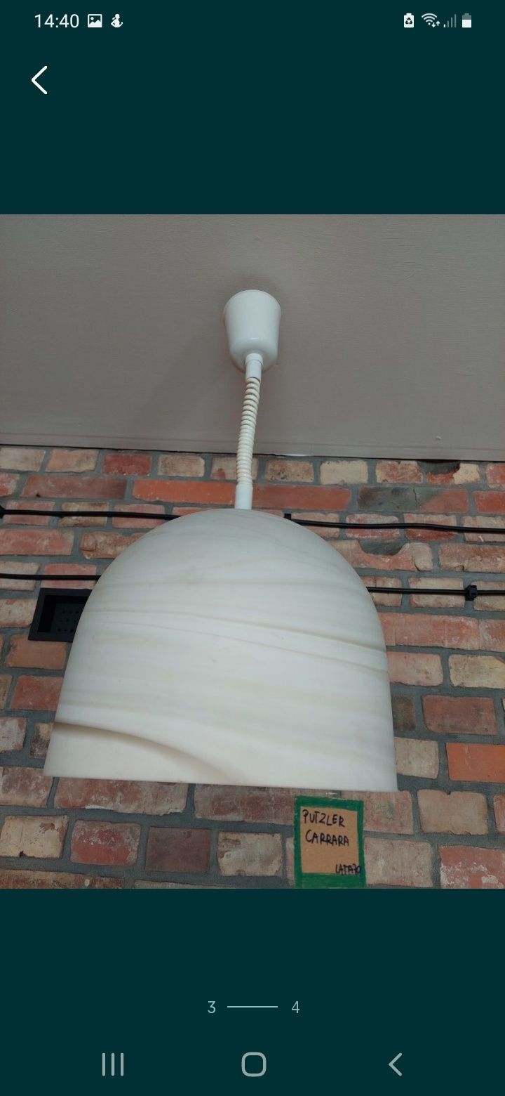 Lampa wisząca firmy PUTZLER model CARRARA LATA 70