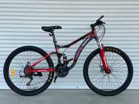 Гірськийй велосипед двухпідвісний 26 дюймів Червоний