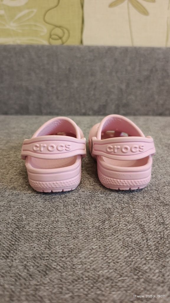 Crocs c4. 21 розмір. 12,5 см, рожеві крокси для дівчинки