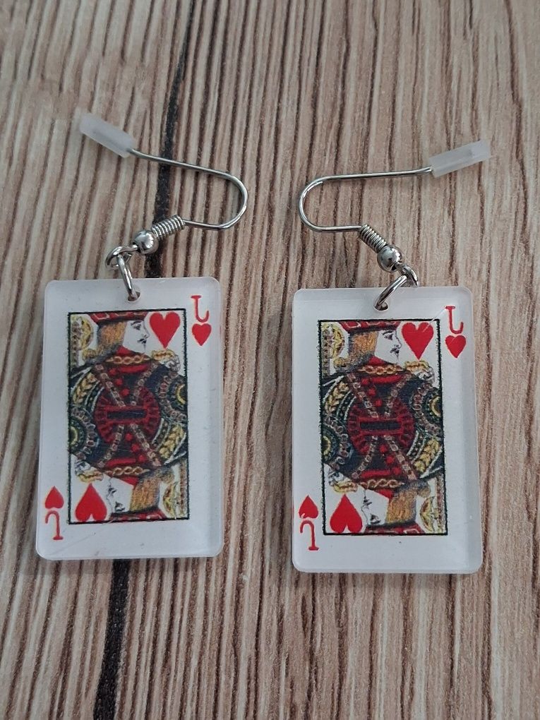Kolczyki karty joker