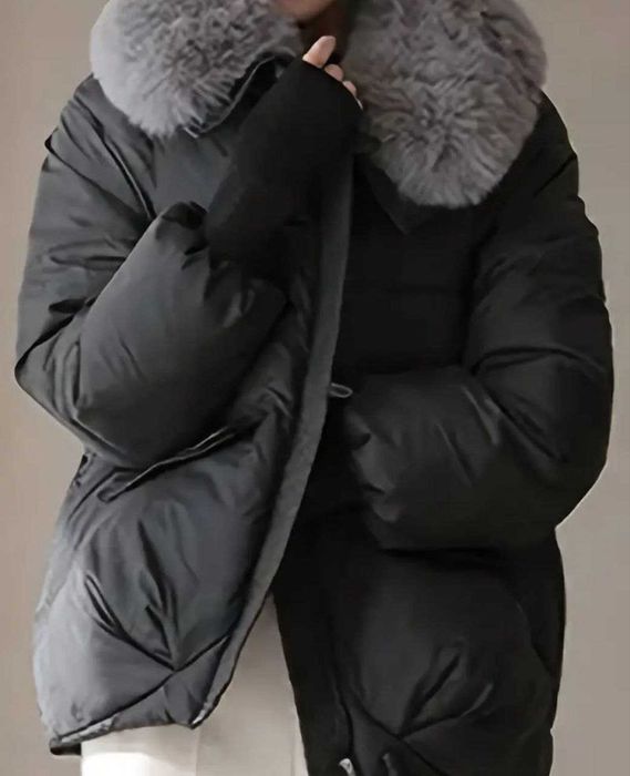 Куртка жіноча дута з відстібним воротніком р. L