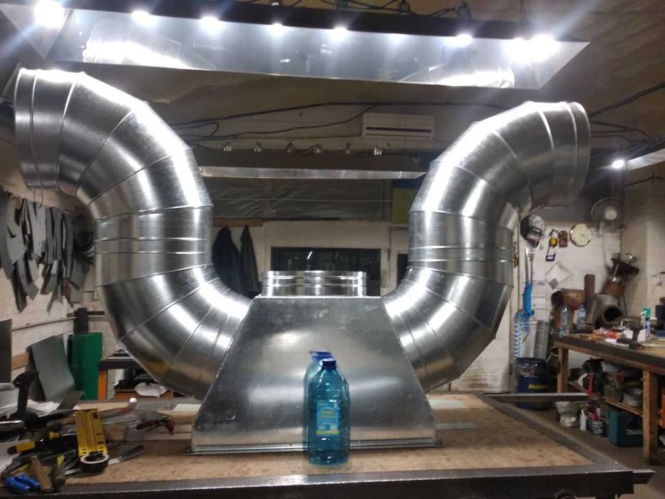 Бляхарські вироби, Жестяные работы, димоходи, вентиляція