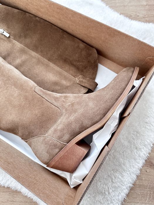 Чоботи казаки натуральний замш 38-24,5см