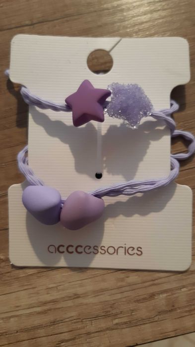 Nowe śliczne gumki do włosów z ccc gwiazdki serduszka