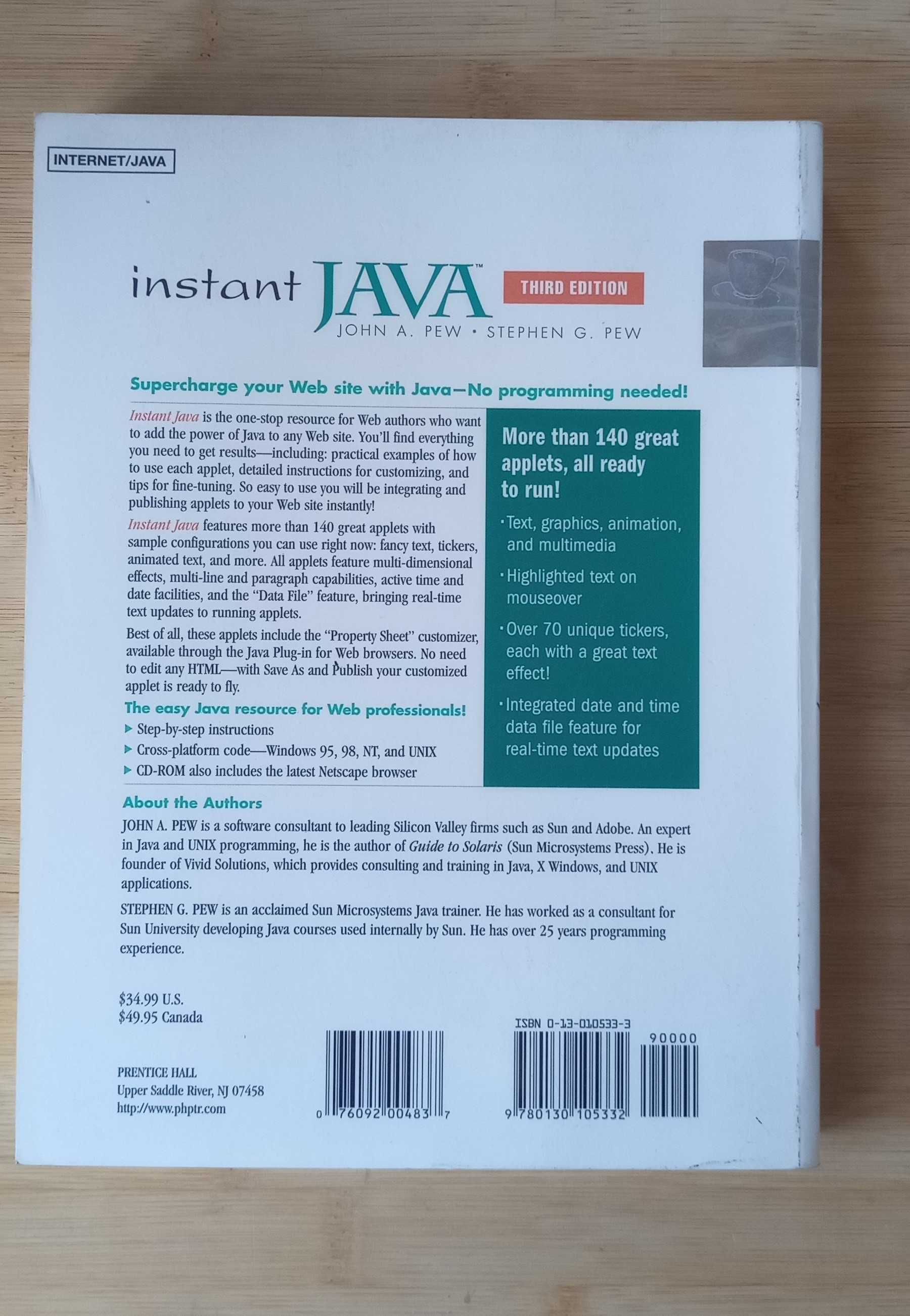 Instant JAVA John A Pew- Stephen G Pew