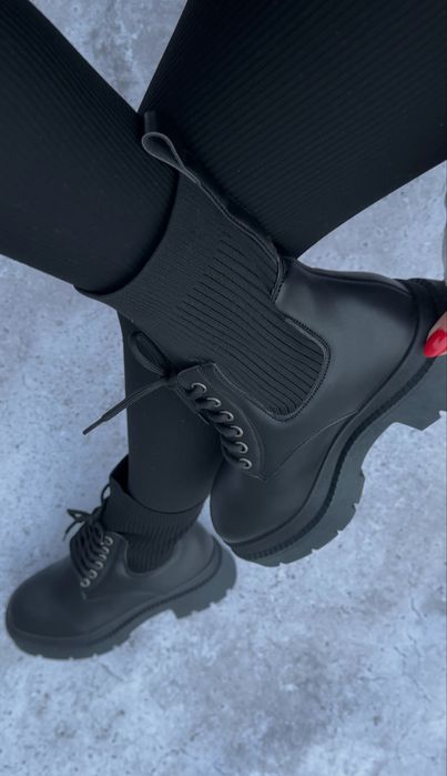 Черевики з імітацією шкарпетки