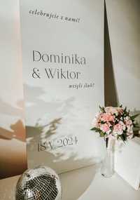 Personalizowana tablica na ślub wesele