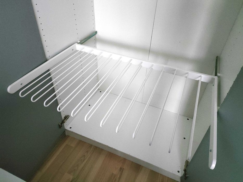 IKEA Komplement Wysuwany wieszak na spodnie biały 100x58 cm