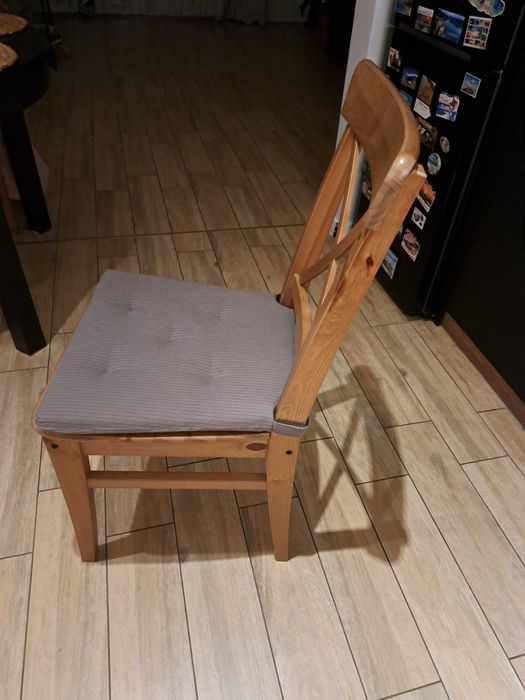 Krzesła ingolf ikea drewniane