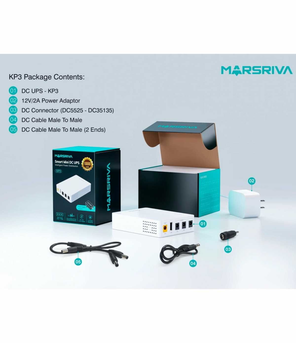 ИБП для Роутера MARSRIVA Smart Mini DC UPS KP3 10000mAh