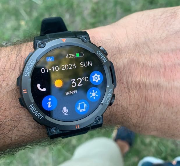 SMARTWATCH MĘSKI ZEGAREK Militarny Rozmowy Polskie Menu