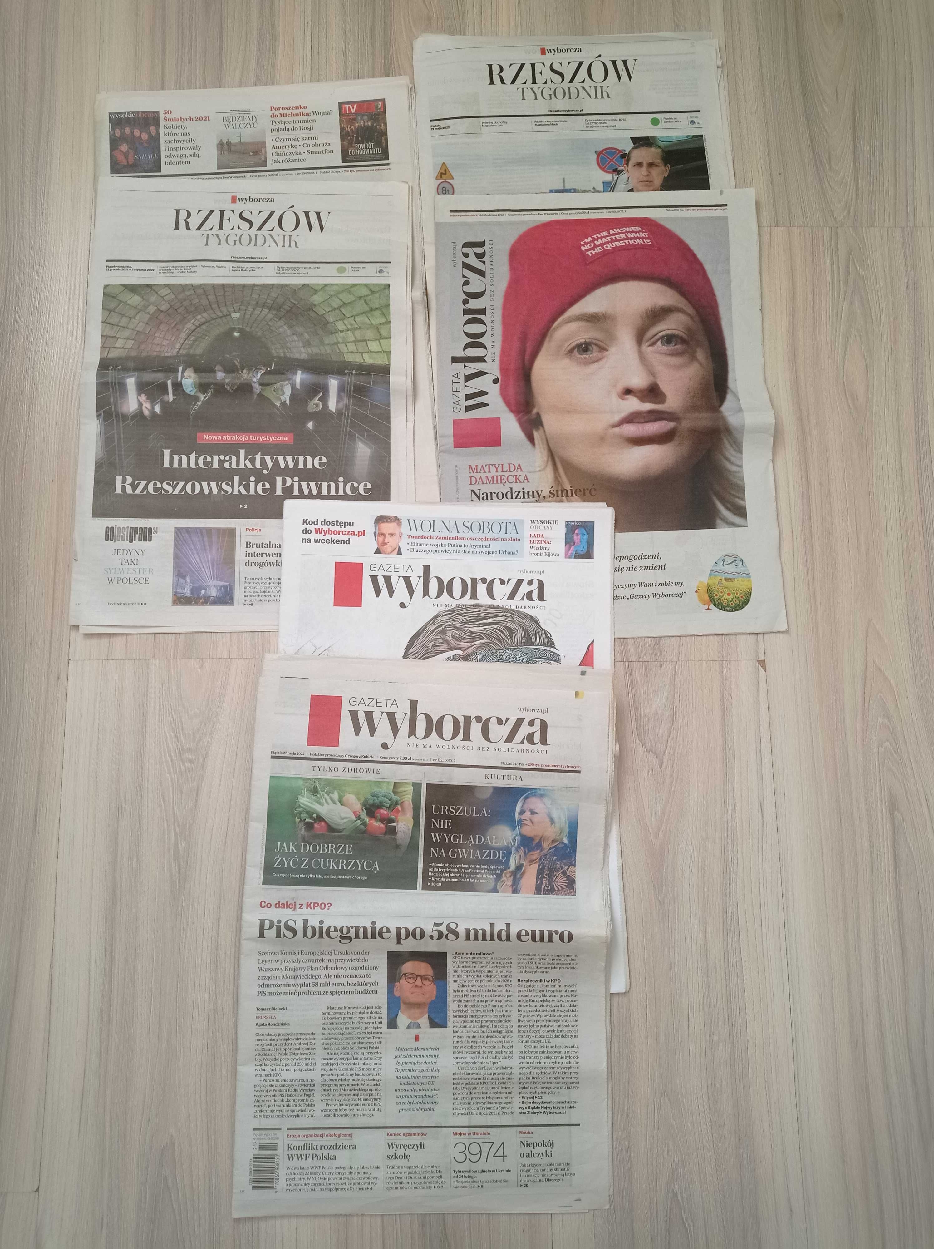 Gazeta Wyborcza, styczeń, kwiecień, maj, październik 2022