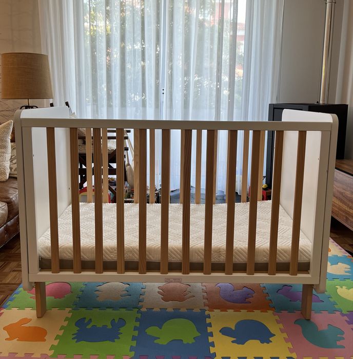 Cama grades bebé - branco mate