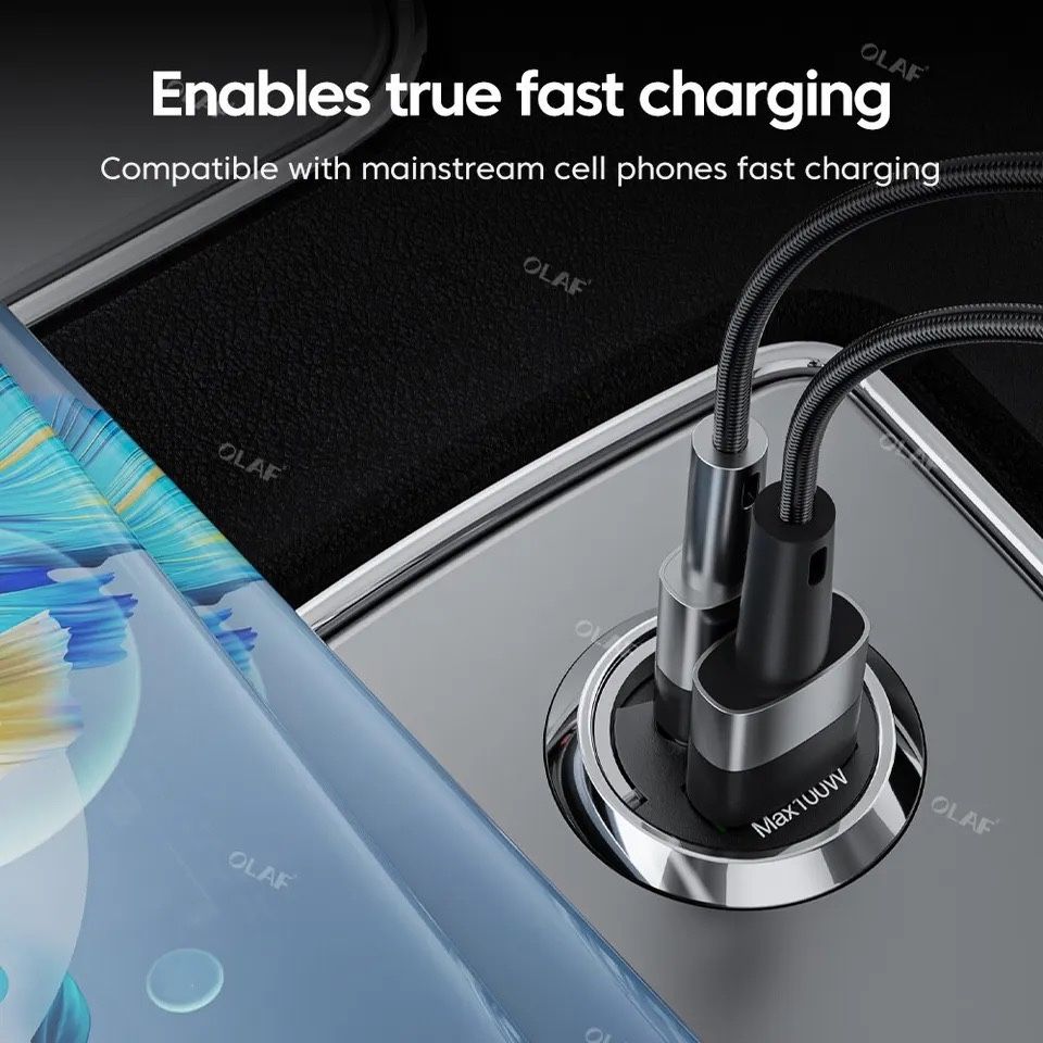 100 W Ladowarka samochodowa Quick Charge / IPhone/Samsung/Xiaomi