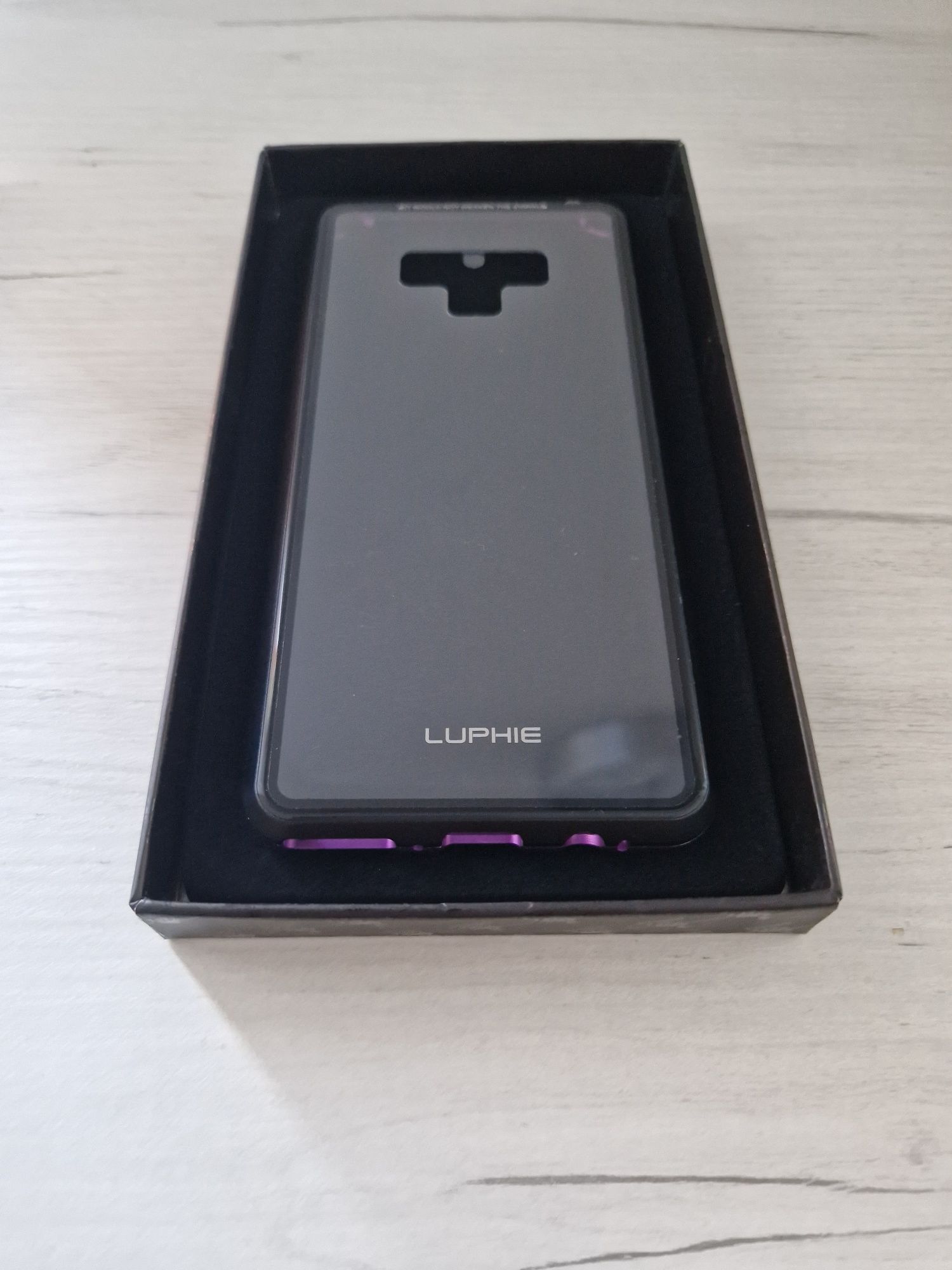 Luphie Bicolor Magnetic Case do Samsung Galaxy Note 9 czarno-fioletowy