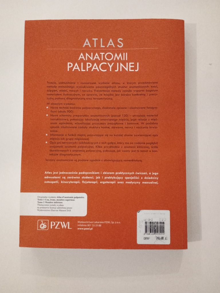 Atlas Anatomii Palpacyjnej - Serge Tixa