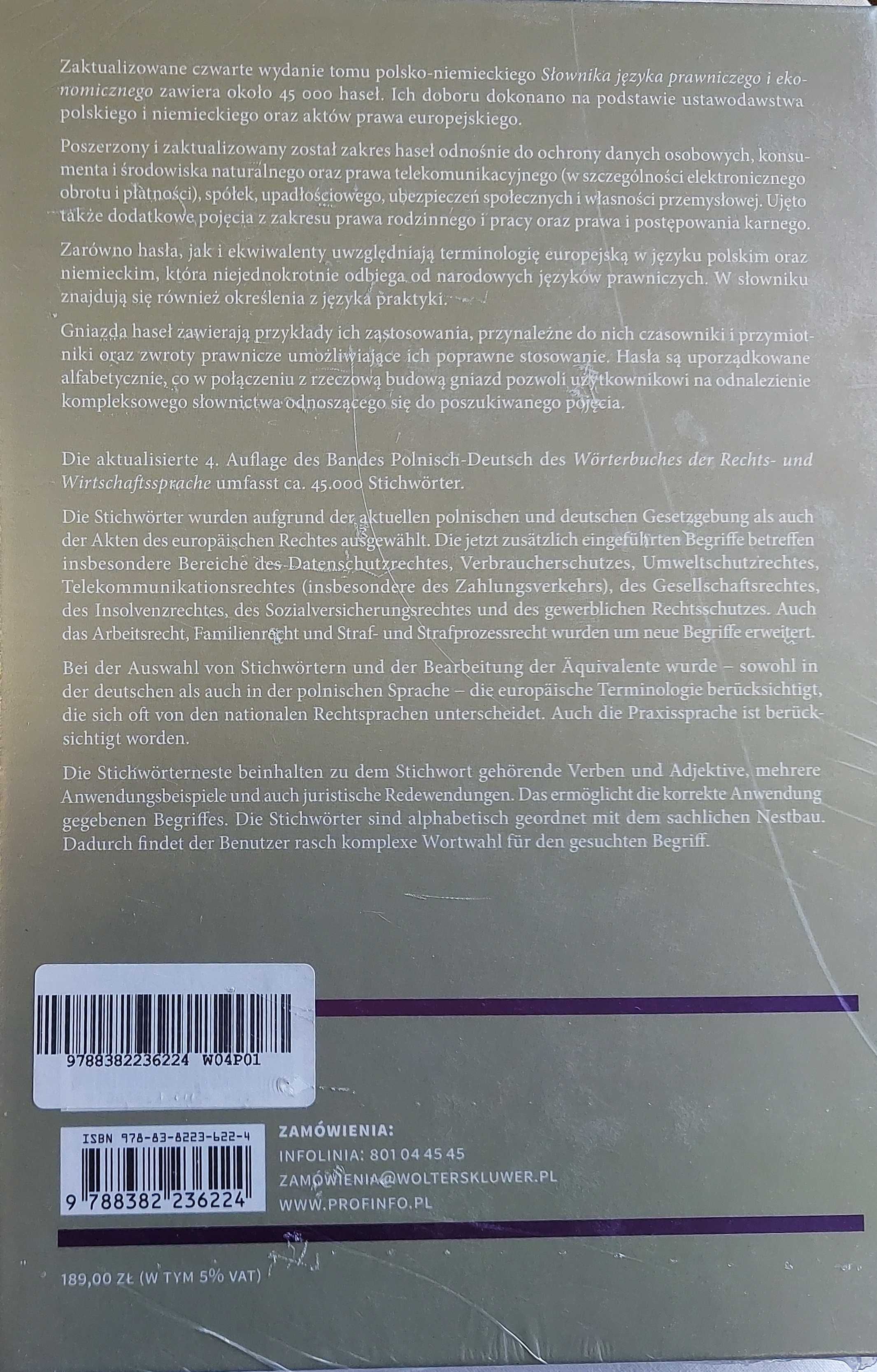 Słownik Języka Prawniczego i Ekonomicznego Polsko Niemiecki Niemiecko