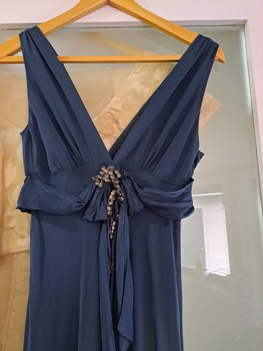 Vestido azul de cerimónia