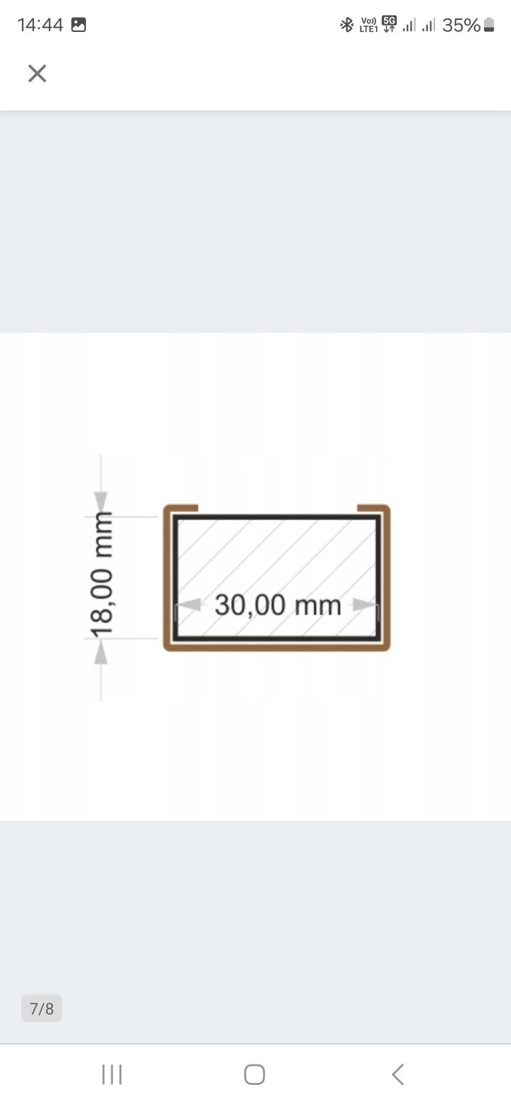 Lamele 3D - 275 x 3 x 1,8 cm - DĄB NATURA profile listwy pionowe