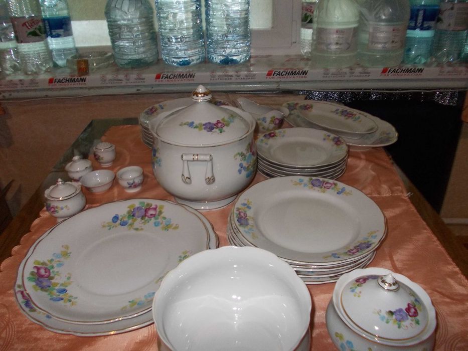 сервиз столовий новый на 6 персон пр-ва УССР Дружковка ручная роспись