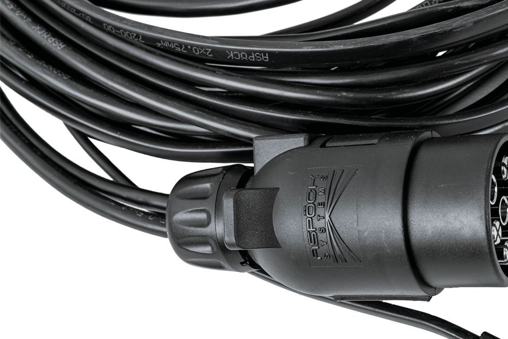 Wiązka przyczepki ASPÖCK 4,5 m wtyczka 7 PIN bajonety 2x 5 PIN