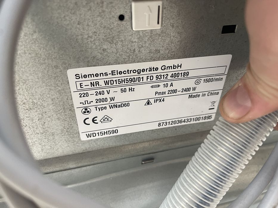 Прально-сушильна машина Siemens IQ890/2в1/LCD дисплей/ Inverter Motor