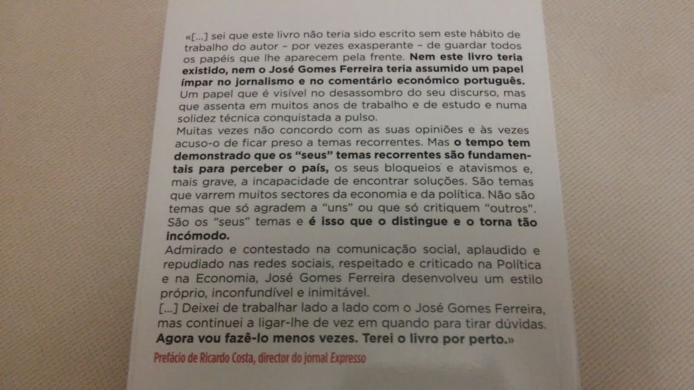 O Meu Programa de Governo, José Gomes Ferreira (NOVO) Portes Grátis