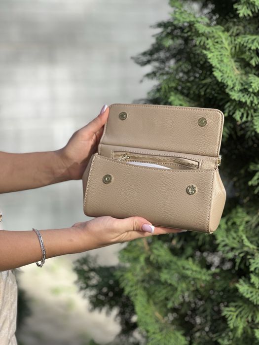 Сумка Dolce & Gabbana Sicily бежева жіноча класна якість ТРЕНД 2025