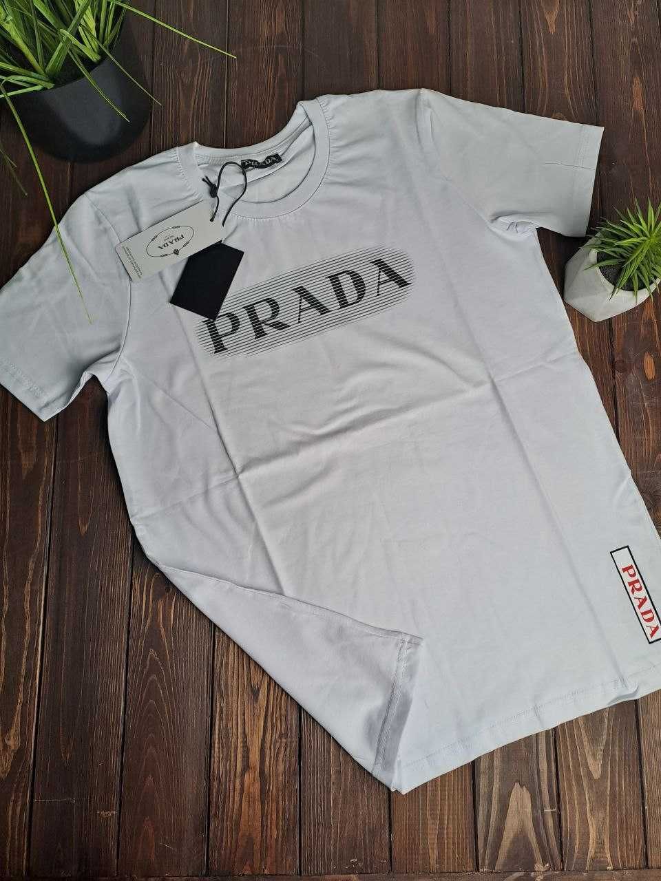 РОЗПРОДАЖ! XL (52) футболка PRADA прада поло тениска белая біла
