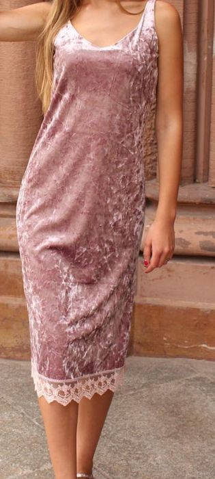 Сукня комбінація велюр з мереживом