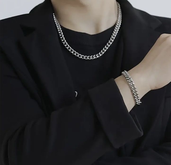 Colar e Pulseira Cubana "Hip Hop"