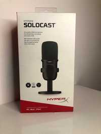 Microfone HyperX SoloCast Preto Gaming Stream Suporte + Garantia