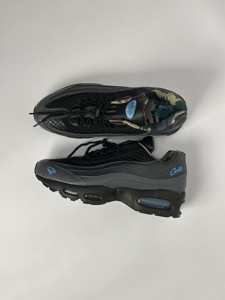 Corteiz Nike Air Max 95 44 43 чорні кросовки кросівки найк сірі