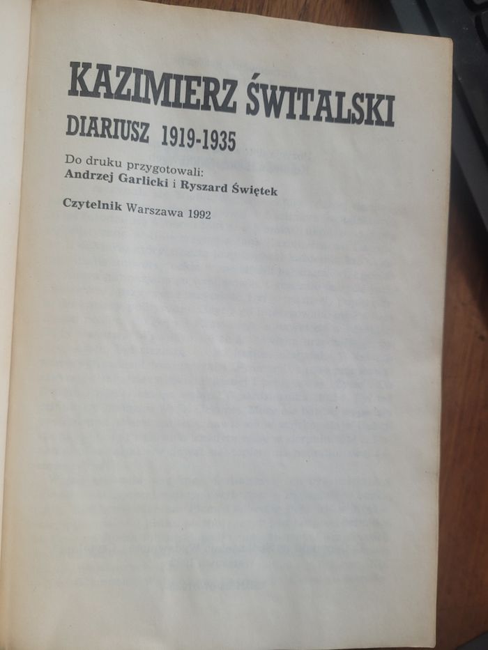 Kazimierz Świtalski Diariusz 1919/1935 Czytelnik