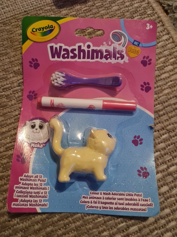 Nowa figurka kot kotek do malowania Crayola Washimals Moka