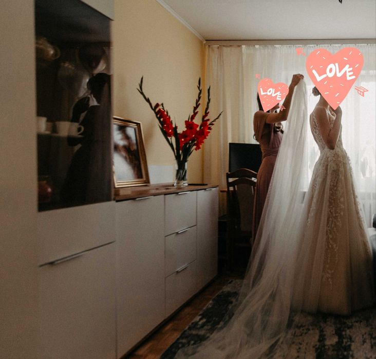 Suknia ślubna listki rozm. M