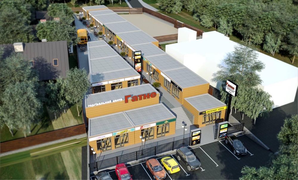 Оренда торгових приміщень від 11 м2 с. Гатне, ТЦ «Гатне» м. Теремки