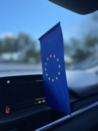Прапорець Евросоюзу у авто автопрапорці Евросоюз прапорець у авто