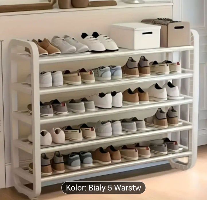 Regał na buty bialy