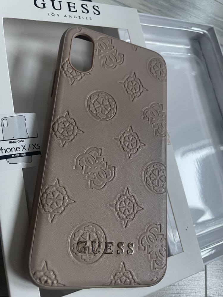 Etui Guess iPhone X XS latte peony stan bdb