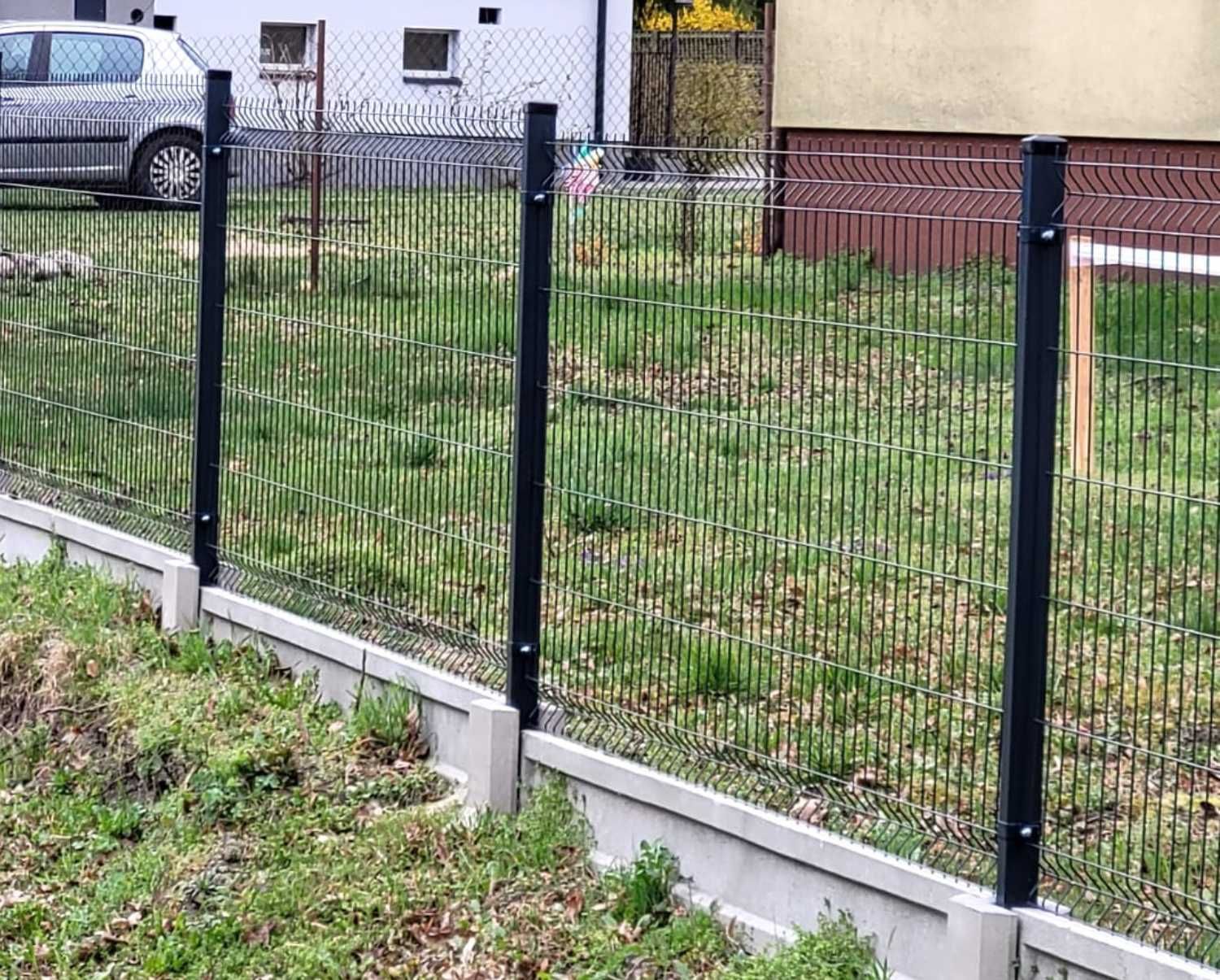 Ogrodzenia panelowe 150 cm panel słupek podmurówka akcesoria komplet