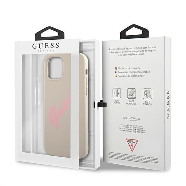 Etui Guess iPhone 12 Pro Max Silicone Vintage 6,7" Grey Pink