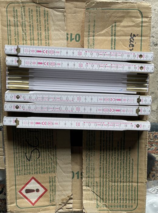 Nowa drewniana miarka miarki 2 Metry  Cena za 5