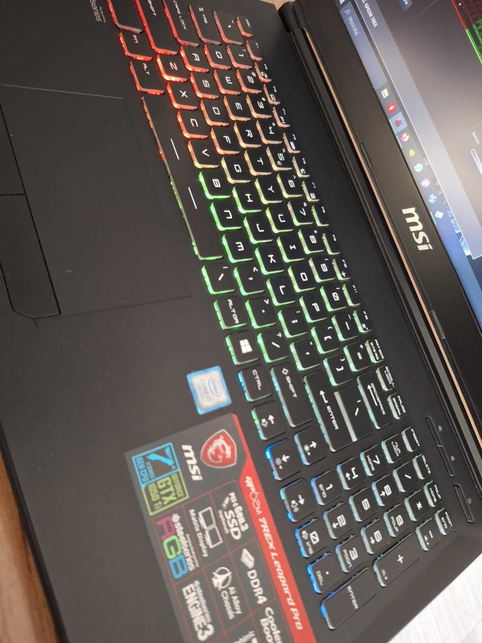 Laptop MSI GP62M 7REX Leopard PRO RGB GTX 1050 Ti, idealny, od nowości