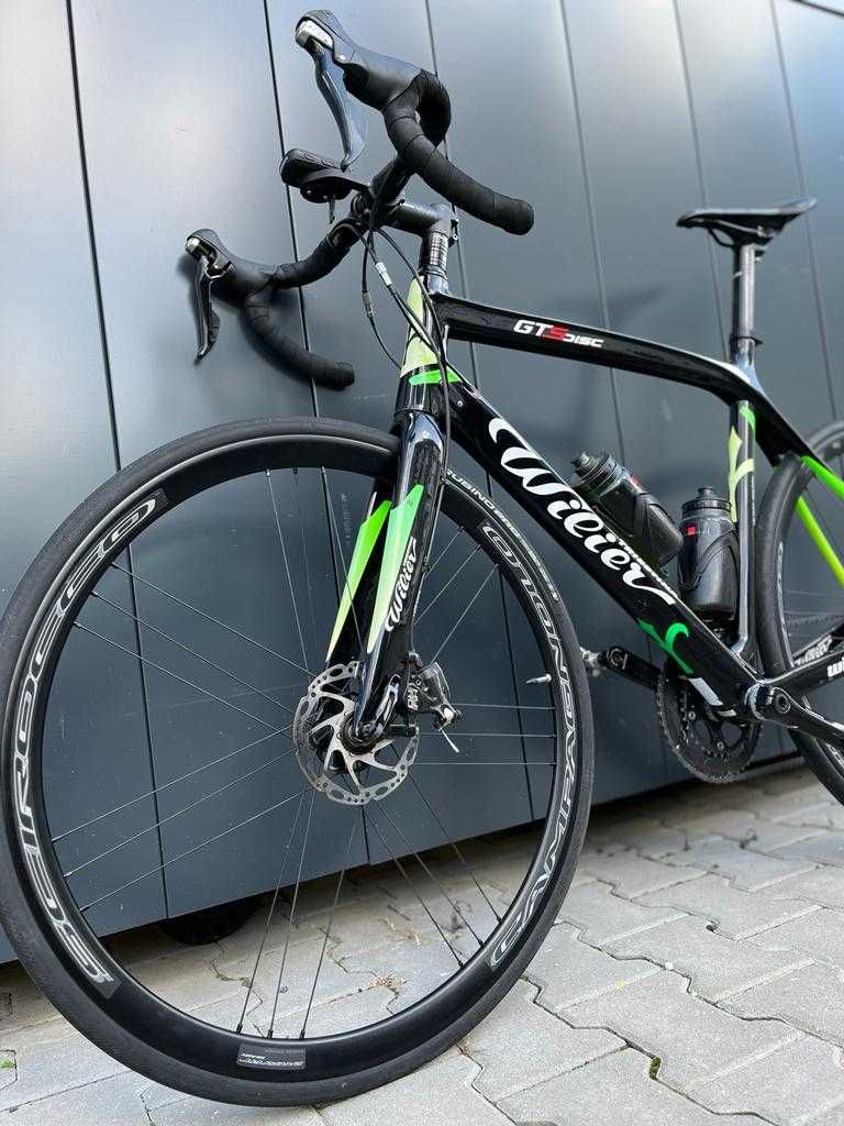 Wilier GTS DISC Carbon 105 56 cm zielono-czarny hamulce tarczowe