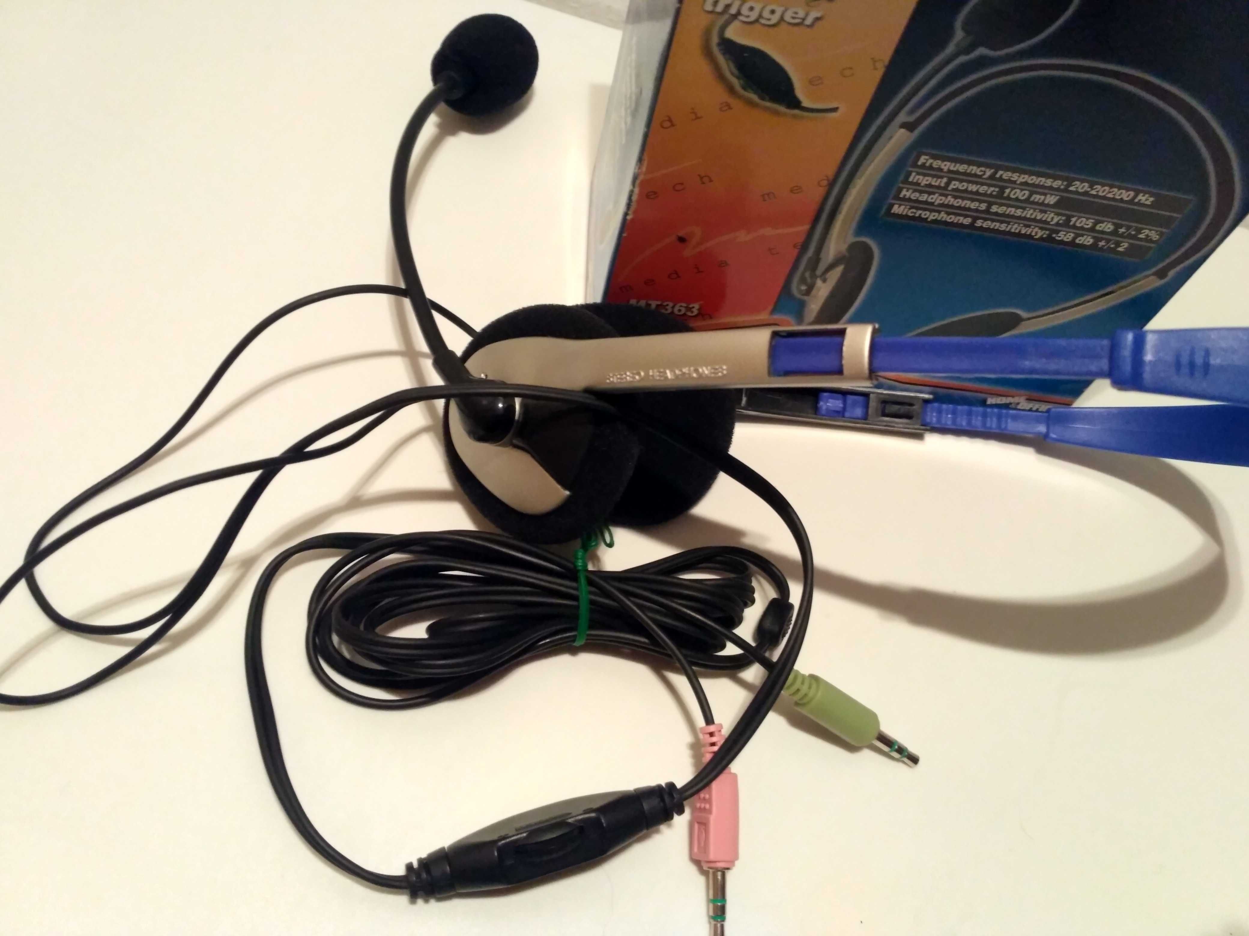 nowe słuchawki z mikrofonem Media-Tech MT363 Auriga