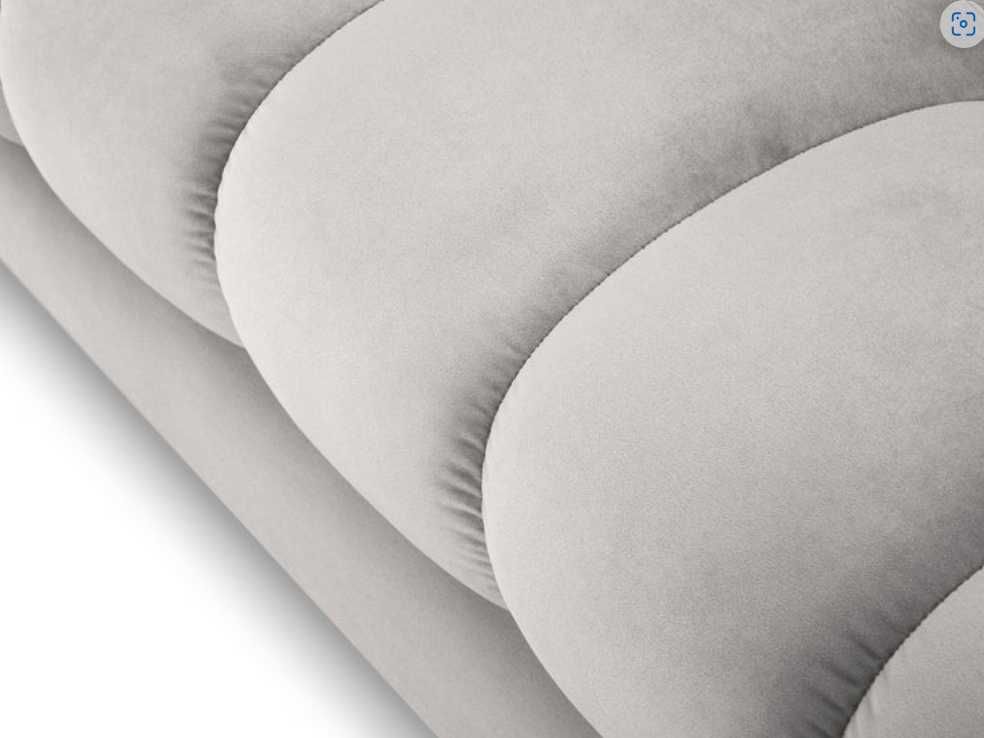 Sofa  BALI 3-osob srebrna czarna podstawa nowa okazja rabat 70% tanio