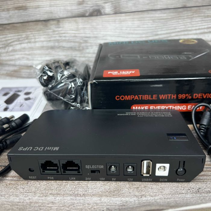 Міні упс безперебійник для інтернету 12000 mAh з екраном 22,5W